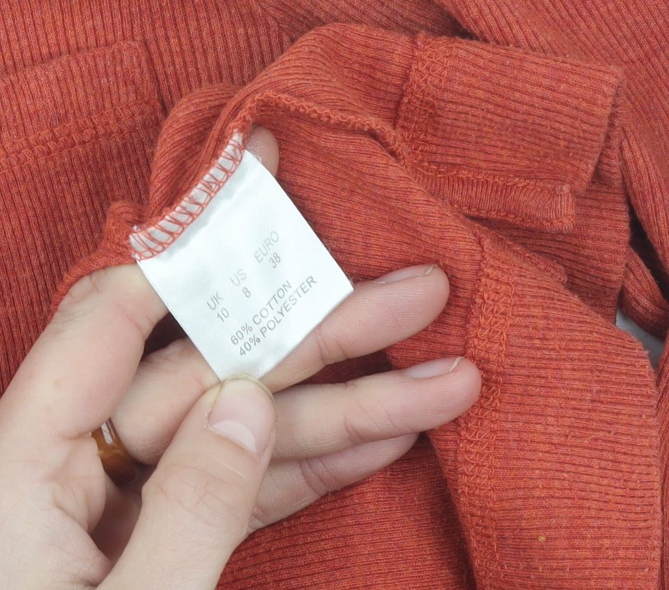 Womens UK Size 10 DASH Red Basic T-Shirt