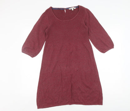 Fat Face Women's Red Shift Dress Size 10 Cotton