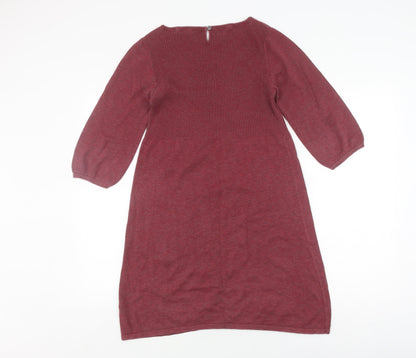 Fat Face Women's Red Shift Dress Size 10 Cotton