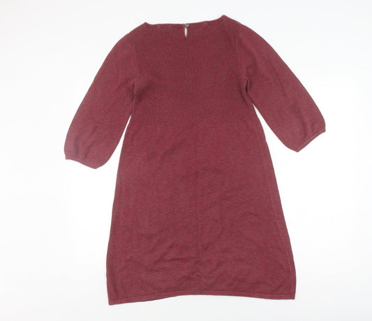 Fat Face Women's Red Shift Dress Size 10 Cotton
