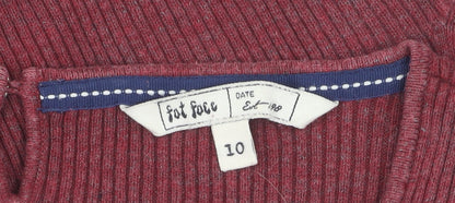 Fat Face Women's Red Shift Dress Size 10 Cotton