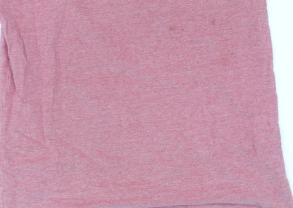 Zara Men Pink Polo Shirt, Size L, Short Sleeve Casual