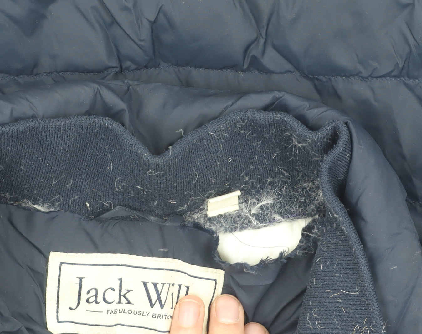 Unisex Adults UK Size M Jack Wills Blue Puffer Jacket
