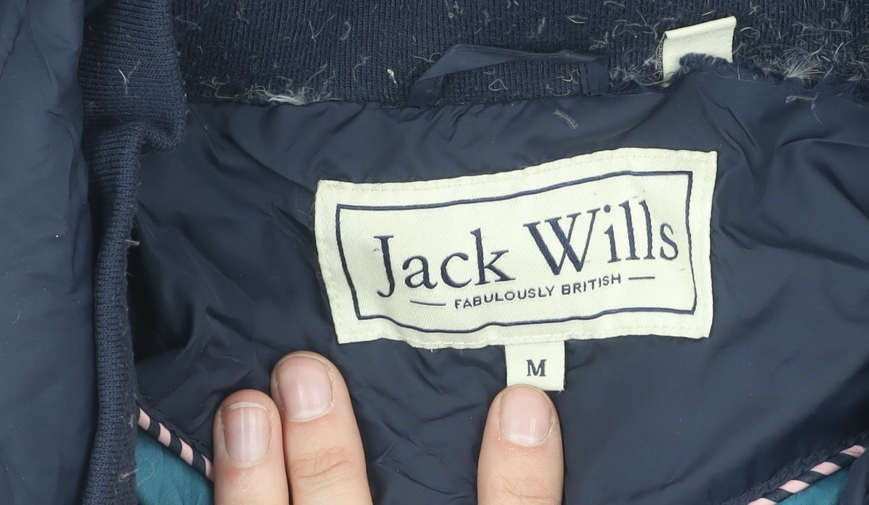 Unisex Adults UK Size M Jack Wills Blue Puffer Jacket
