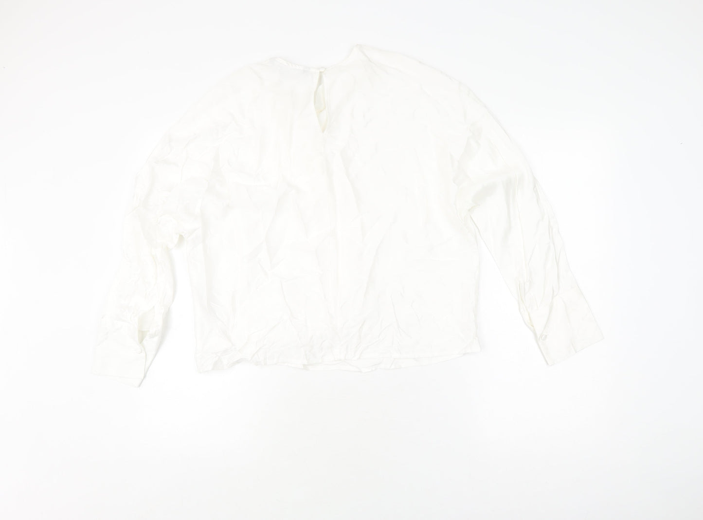 Womens UK Size L Zara White Basic Blouse