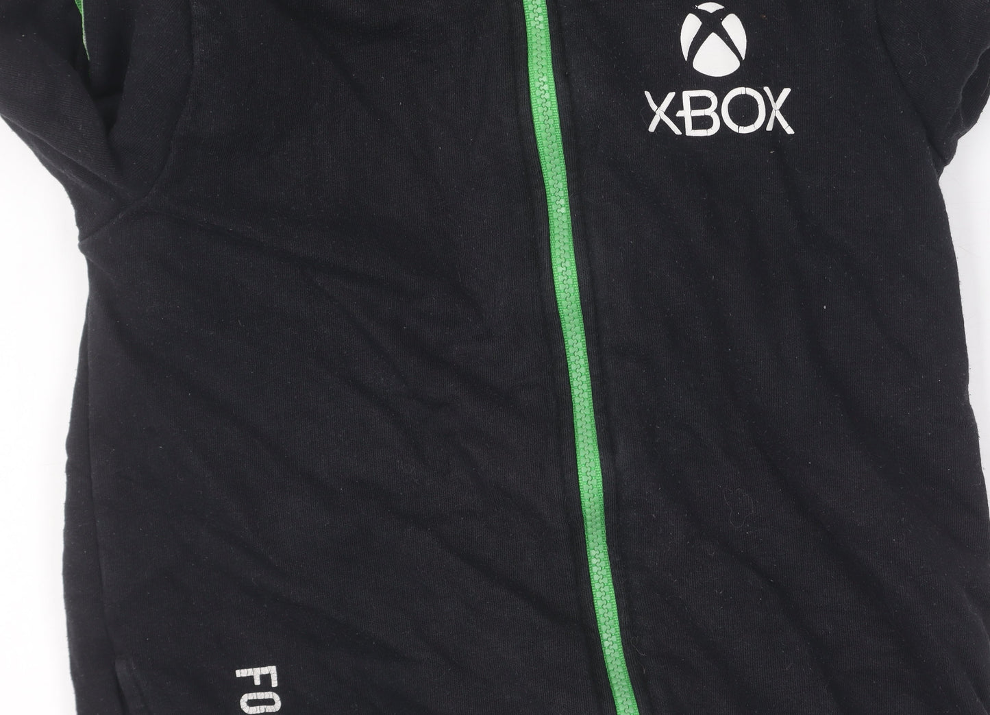 XBOX Boys Black Full Zip Hoodie - Cotton Blend, Size Unavailable