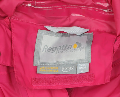 Regatta Women's Pink Waterproof Rain Coat Jacket Size 12