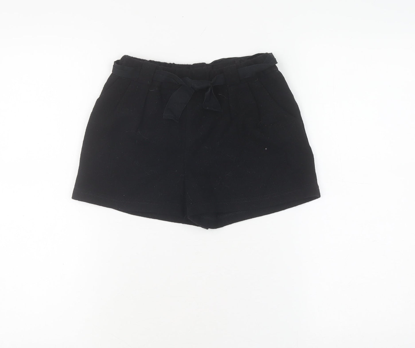 Next Girls Black Casual Shorts 9 Years with Pleated Front