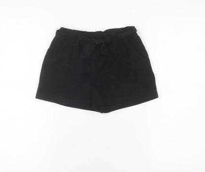 Next Girls Black Casual Shorts 9 Years with Pleated Front