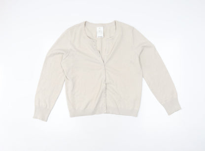 Womens UK Size 14 Thought Beige Cardigan Jumper