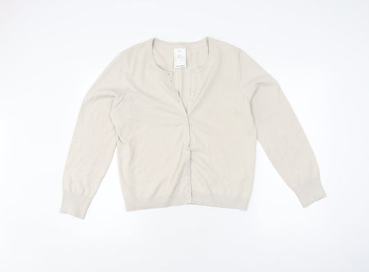 Womens UK Size 14 Thought Beige Cardigan Jumper
