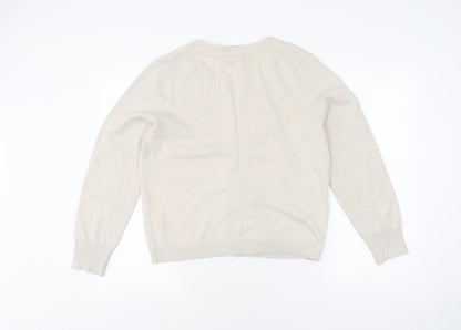 Womens UK Size 14 Thought Beige Cardigan Jumper