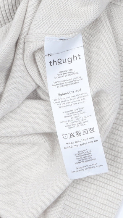 Womens UK Size 14 Thought Beige Cardigan Jumper