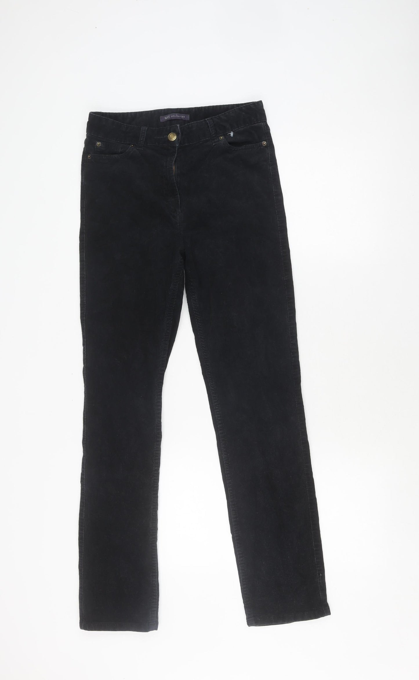 Womens UK Size 8 Marks and Spencer Regular Fit Casual Black Trousers