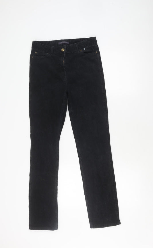 Womens UK Size 8 Marks and Spencer Regular Fit Casual Black Trousers