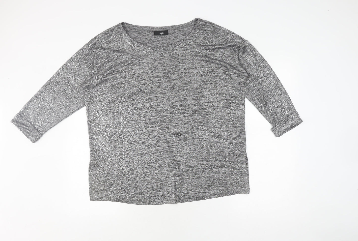 Womens UK Size M Wallis Grey Basic Blouse