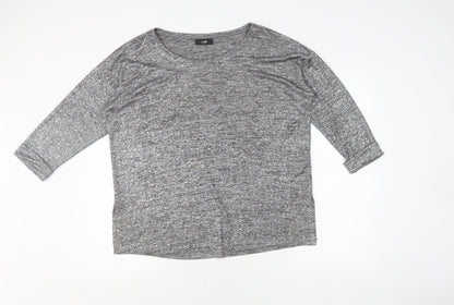 Womens UK Size M Wallis Grey Basic Blouse