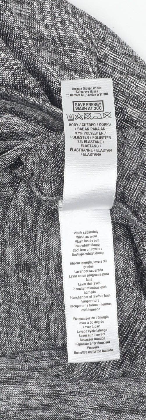 Womens UK Size M Wallis Grey Basic Blouse
