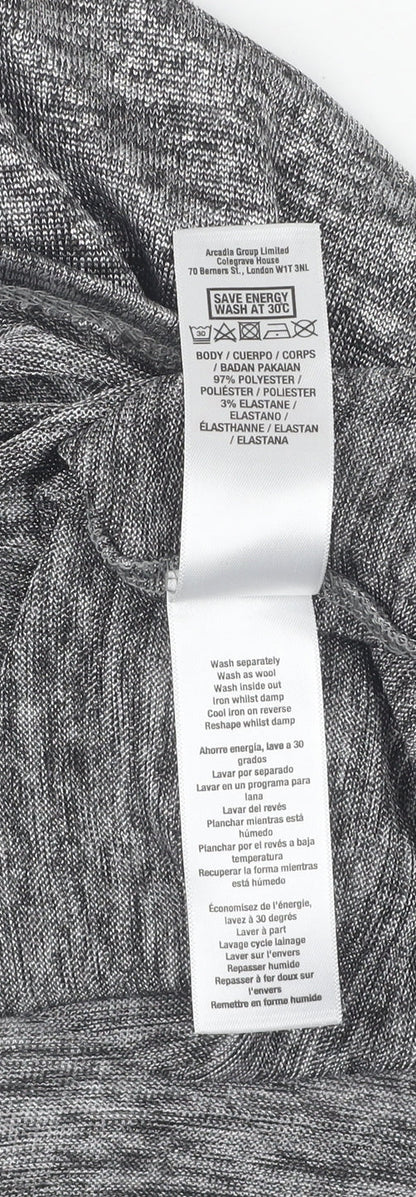 Womens UK Size M Wallis Grey Basic Blouse