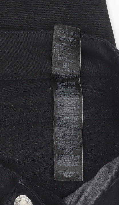 Womens UK Size 12 Marks and Spencer Regular Fit Skinny Black Jeans
