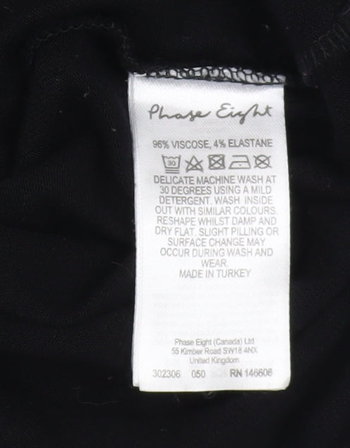 Womens UK Size S Phase Eight Black Basic Tunic