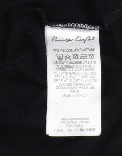 Womens UK Size S Phase Eight Black Basic Tunic