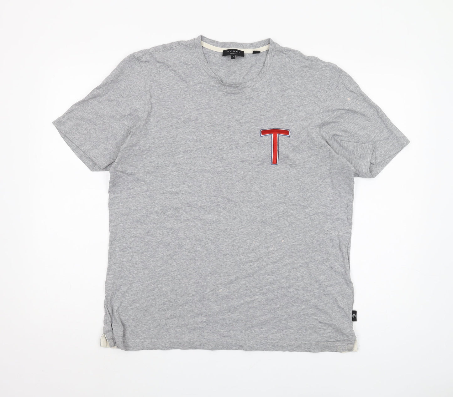 Ted Baker Men's Grey Crew Neck Short Sleeve T-Shirt L