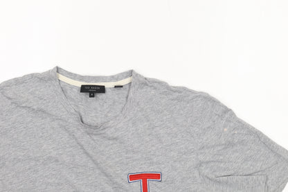 Ted Baker Men's Grey Crew Neck Short Sleeve T-Shirt L