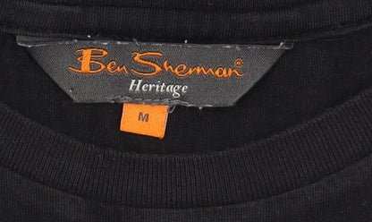 Mens UK Size M Ben Sherman Black  T-Shirt