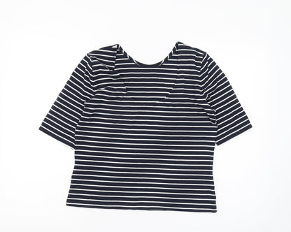 Womens UK Size 12 Whistles Black Jersey T-Shirt