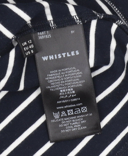 Womens UK Size 12 Whistles Black Jersey T-Shirt