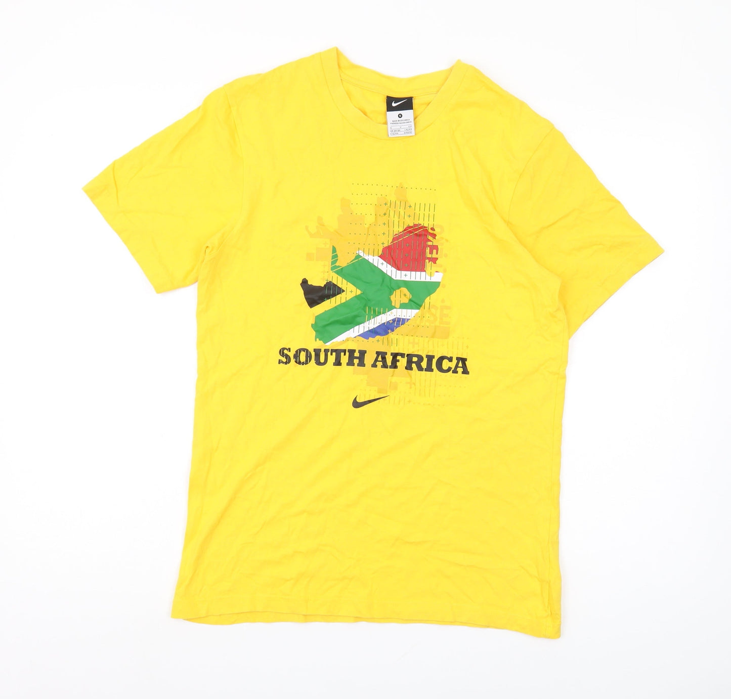 Nike Men's Yellow South Africa Sports T-Shirt - Size S