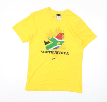 Nike Men's Yellow South Africa Sports T-Shirt - Size S