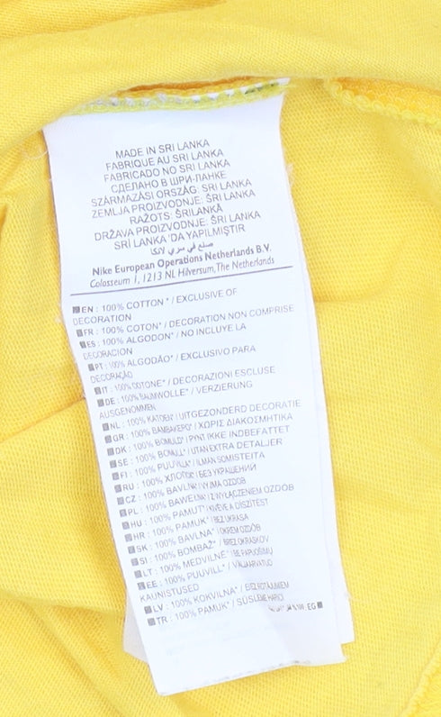 Nike Men's Yellow South Africa Sports T-Shirt - Size S
