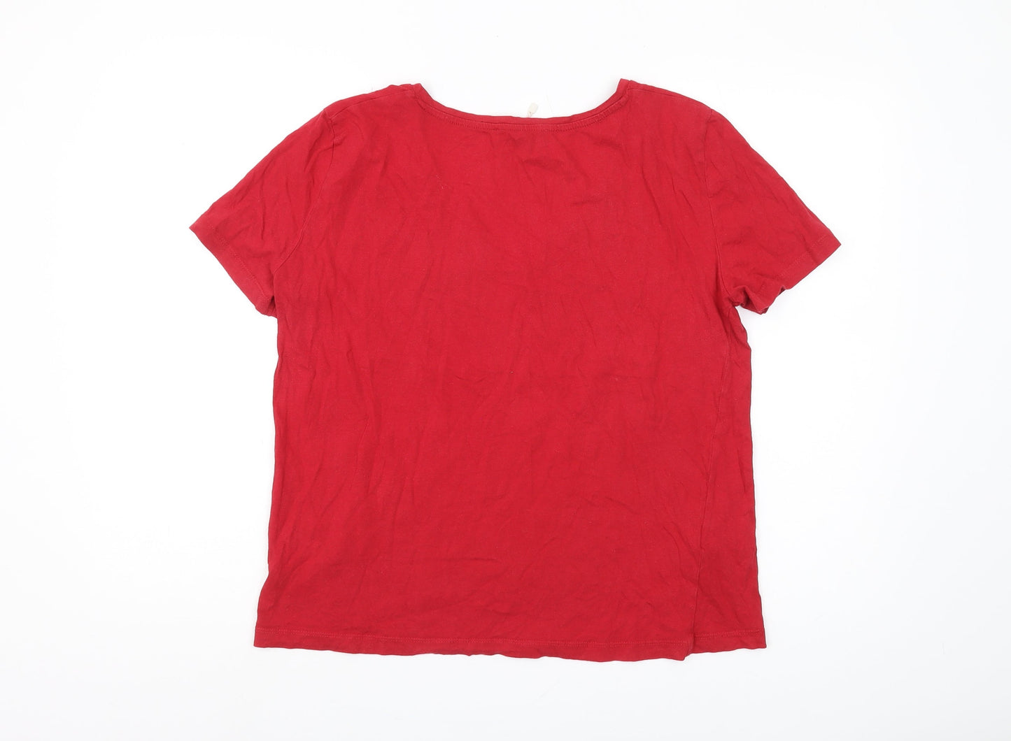 Womens UK Size 8 MNG Red  T-Shirt