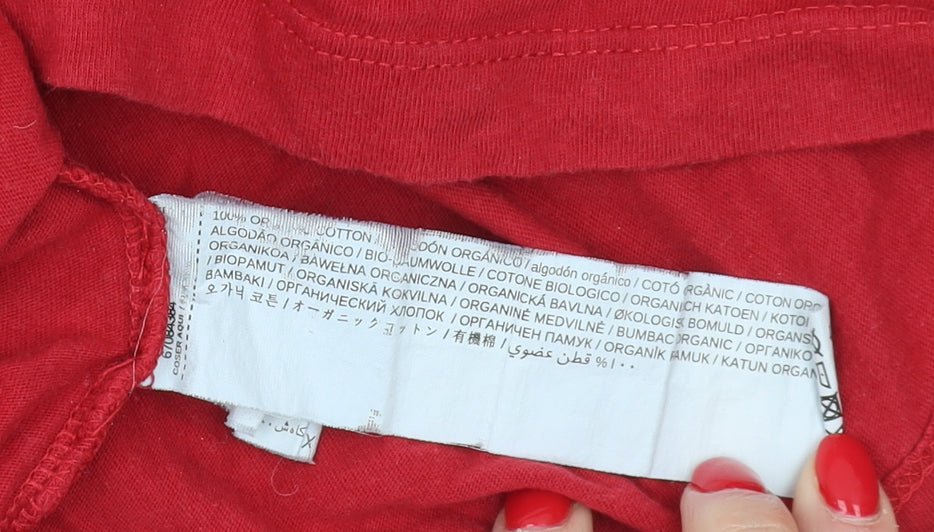 Womens UK Size 8 MNG Red  T-Shirt