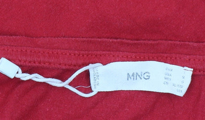 Womens UK Size 8 MNG Red  T-Shirt