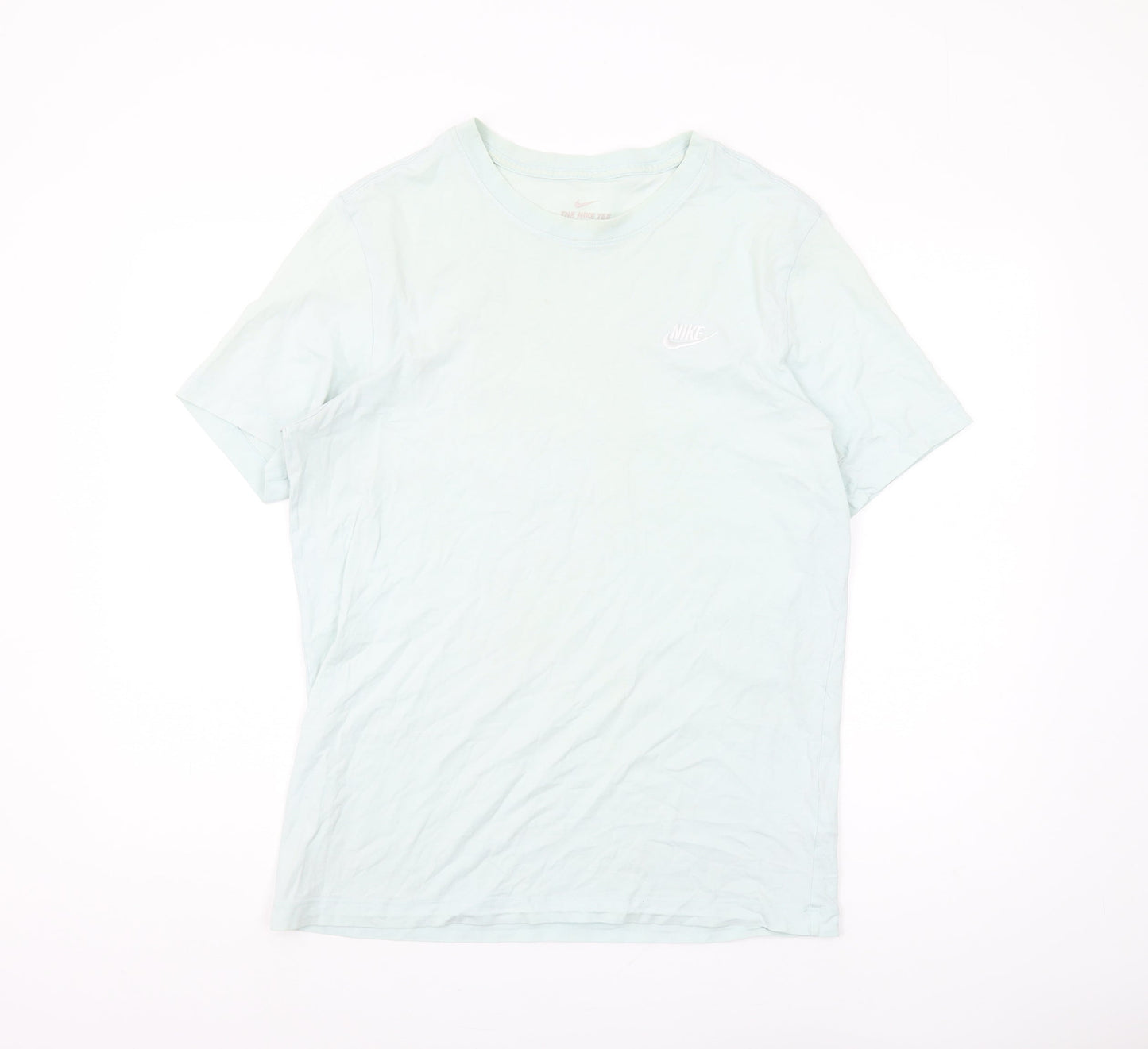 Nike Men's White L Cotton T-Shirt Crew Neck