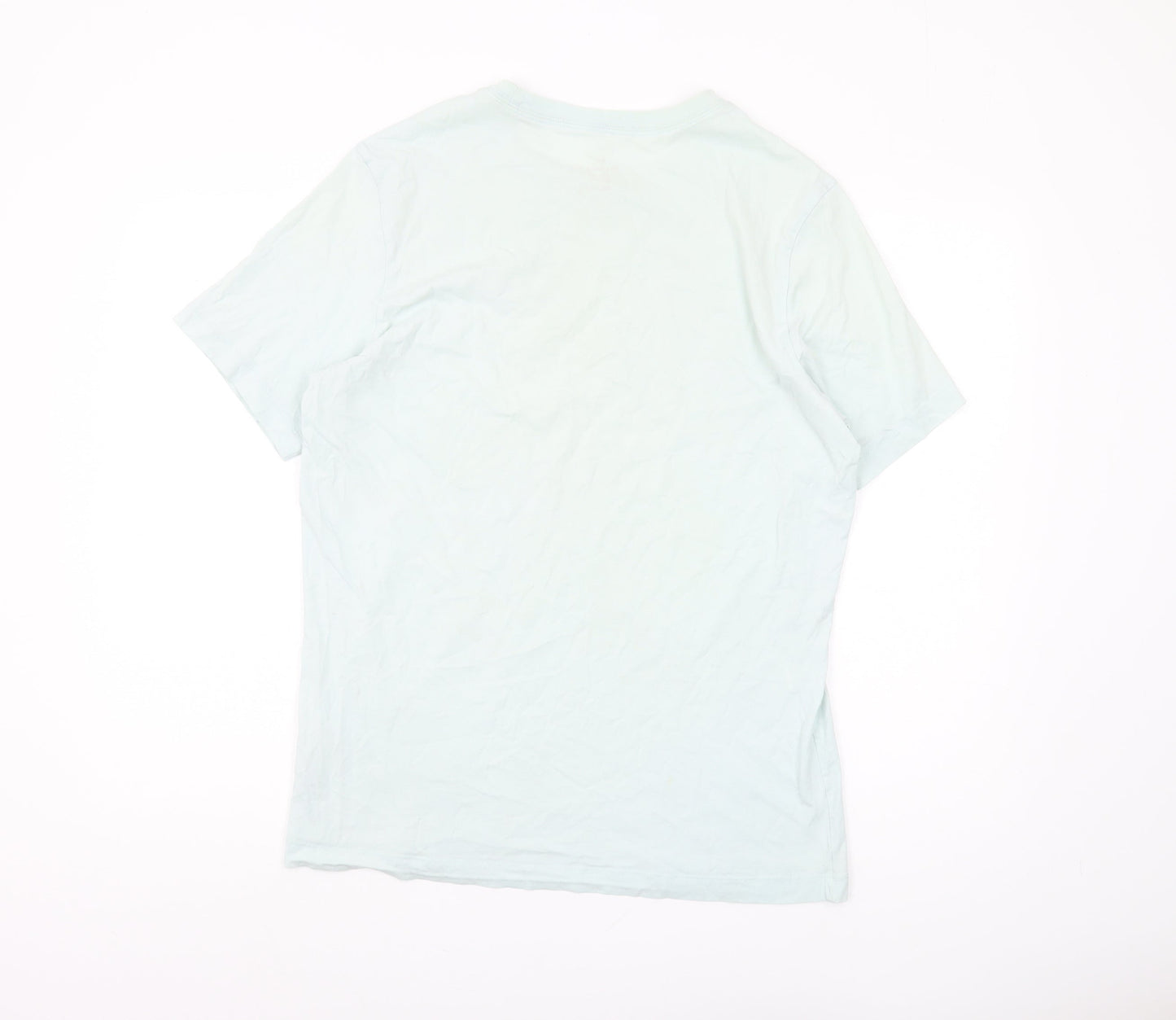 Nike Men's White L Cotton T-Shirt Crew Neck