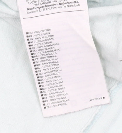 Nike Men's White L Cotton T-Shirt Crew Neck