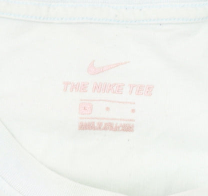 Nike Men's White L Cotton T-Shirt Crew Neck