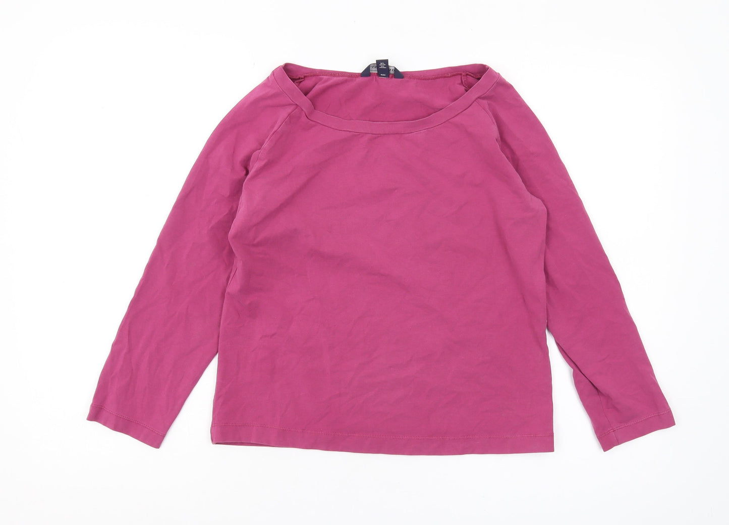 Womens UK Size 10 Lands' End Pink Basic T-Shirt