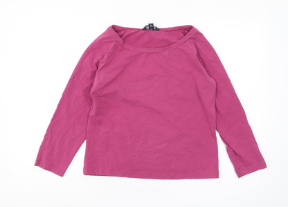 Womens UK Size 10 Lands' End Pink Basic T-Shirt