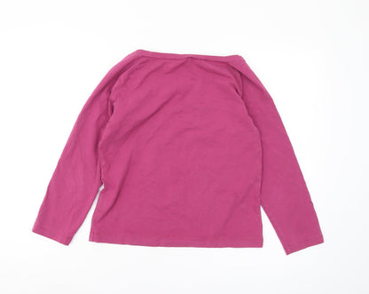 Womens UK Size 10 Lands' End Pink Basic T-Shirt