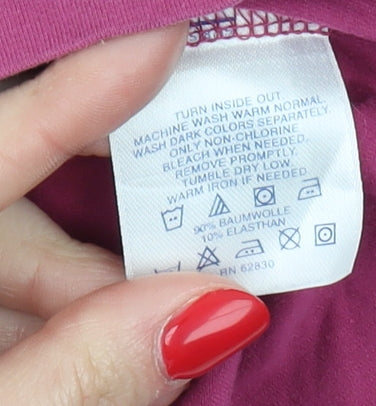 Womens UK Size 10 Lands' End Pink Basic T-Shirt