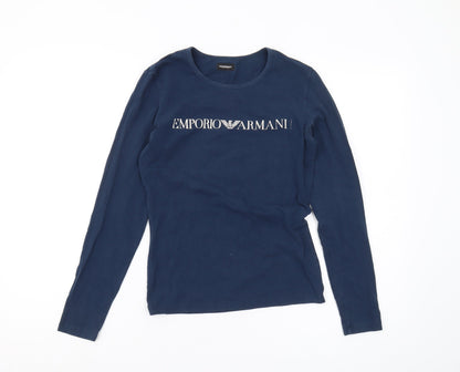 Emporio Armani Blue Unisex Kids Long Sleeve T-Shirt - S