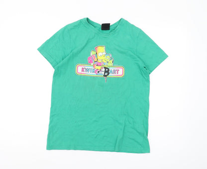 Boys Green Simpsons Bart T-Shirt 12-13 Years