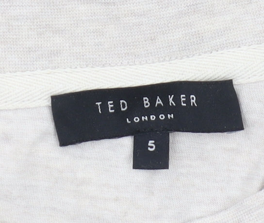 Ted Baker Men's Beige T-Shirt Large Crew Neck