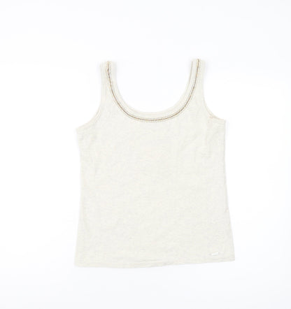 Womens UK Size S Superdry Beige Basic Tank
