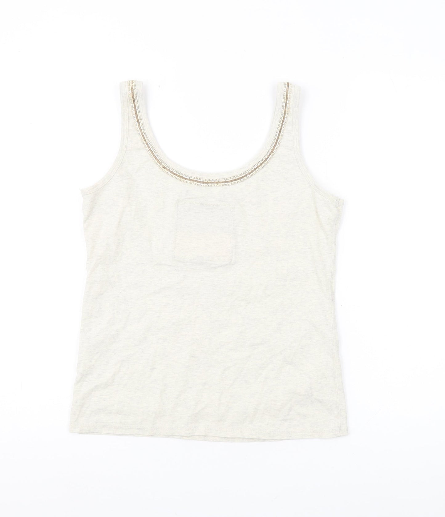 Womens UK Size S Superdry Beige Basic Tank